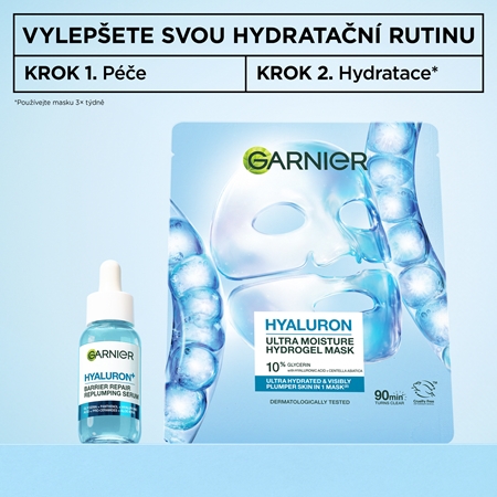 Garnier Hyaluron hydrogelová maska na obličej