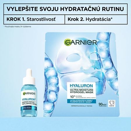 Garnier Hyaluron hydrogélová maska na tvár