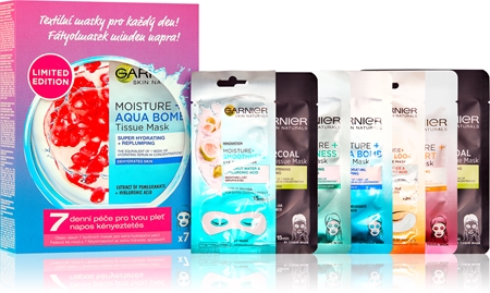 Garnier Skin Naturals Tissue Mask Box conjunto de máscaras faciais para mulheres