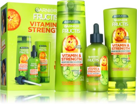 Garnier Fructis Vitamin & Strength Geschenkset (für schwaches Haar mit Neigung zum Haarausfall)