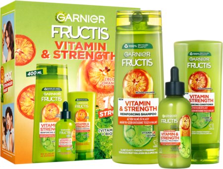 Garnier Fructis Vitamin & Strength σετ δώρου (για αδύναμα μαλλιά που είναι επιρρεπή σε τριχόπτωση)