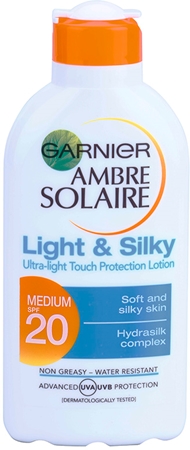 Garnier Ambre Solaire Light & Silky mleczko do opalania SPF 20