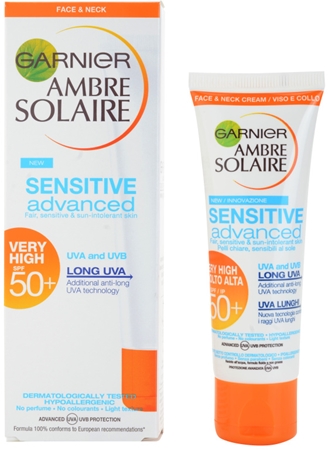 Garnier Ambre Solaire Sensitive Advanced Sol-lotion för ansikte SPF 50+