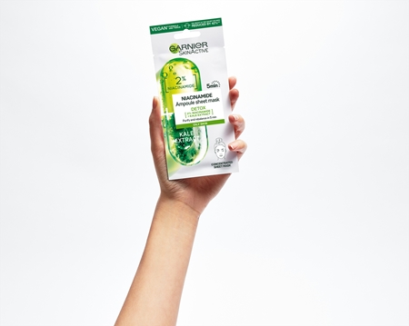 Garnier Skin Active Ampoule Sheet Mask maschera in tessuto detergente e rinfrescante
