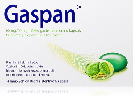 Gaspan Gaspan 90 mg/50 mg enterosolventné mäkké tobolky na liečbu tráviacich ťažkostí