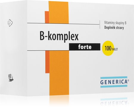 Generica B-komplex Forte tablety pro normální činnost nervové soustavy a krásnou pleť