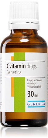 Generica Vitamín C kapky kapky pro podporu imunitního systému, krásnou pleť a nehty