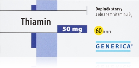 Generica Thiamin doplněk stravy pro dodání denní dávky vitamín B1