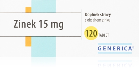 Generica Zinok tablety na podporu imunitného systému, pre krásne vlasy a pleť