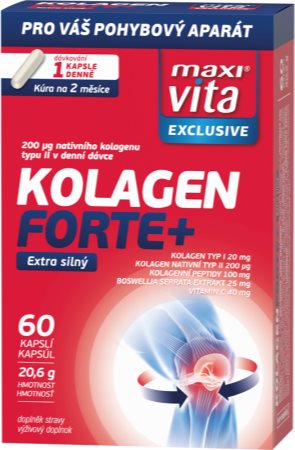 Maxi Vita Exclusive Kolagen forte+ kapsle pro podporu zdraví pohybové soustavy