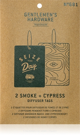 Gentlemen's Hardware Smoke & Cypress hanging car air freshener