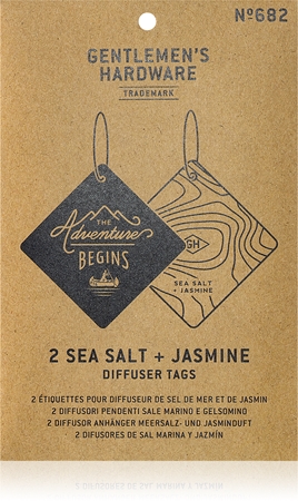 Gentlemen's Hardware Sea Salt & Jasmine dišeči obesek za v avto