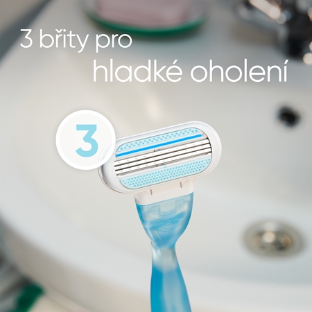 Gillette Venus Smooth holicí strojek + 2 náhradní hlavice