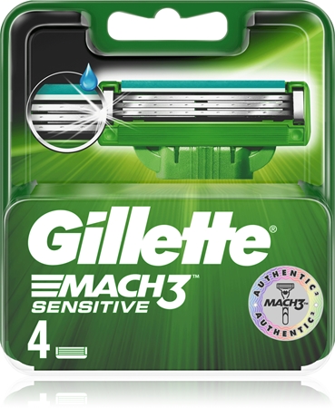 Gillette Mach3 Sensitive recarga de lâminas 4 pçs
