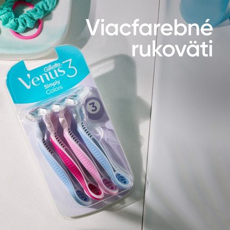 Gillette Venus Comfort Colours jednorázové holiace strojčeky