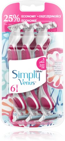 Gillette Venus Simply 3 Plus Kertakäyttöiset Partaterät