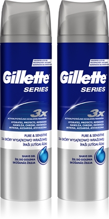 Gillette Series Pure & Sensitive gel na holení pro muže