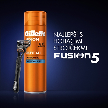 Gillette Fusion5 Cocoa Butter gél na holenie pre mužov