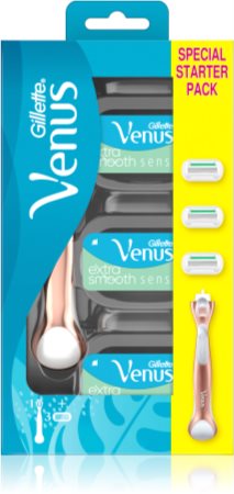 Gillette Venus Sensitive Smooth Barberkniv + erstatningshoveder