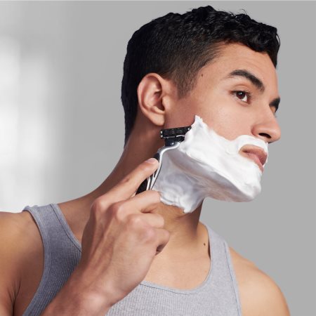 Gillette Mach3 aparelho de barbear + recarga de cabeça do massajador