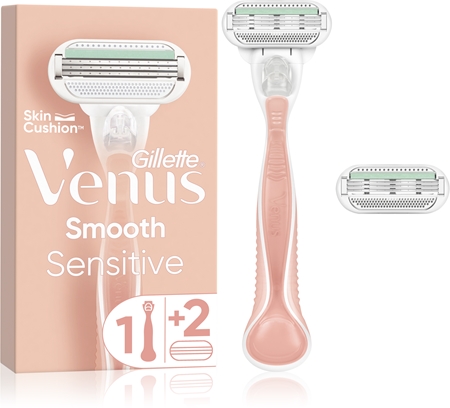 Gillette Venus Sensitive Smooth Barberkniv + 2 erstatningshoveder