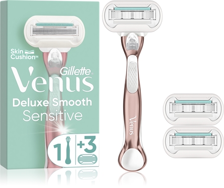 Gillette Venus Deluxe Smooth Sensitive Rasierer + Ersatzklingen