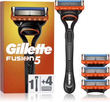 Gillette Fusion5 Skuveklis + papildu asmeņi, 4 gab.