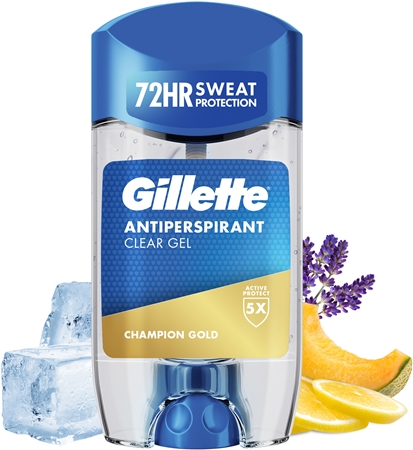 Gillette Champion Gold Antiperspirant Clear Gel Antiperspirant Gel for men