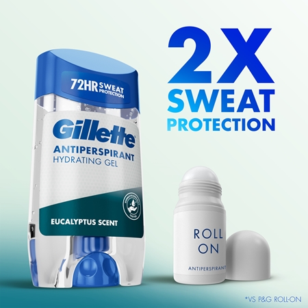 Gillette Antiperspirant Hydrating Gel Eucalyptus Scent Antiperspirant Gel with moisturising effect