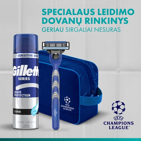 Gillette Champions League Special Edition dovanų rinkinys vyrams