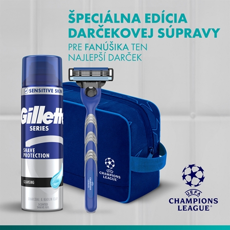 Gillette Champions League Special Edition darčeková sada pre mužov