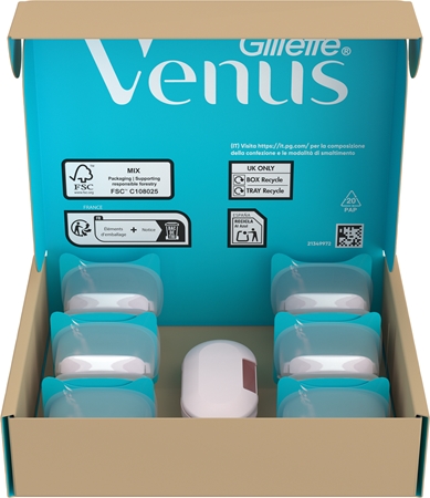 Gillette Venus PRO Smooth Sensitive nadomestne britvice + zaščitni pokrovček