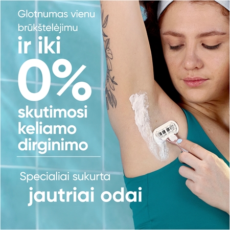 Gillette Venus PRO Smooth Sensitive pakaitiniai peiliukai + apsauginis dangtelis