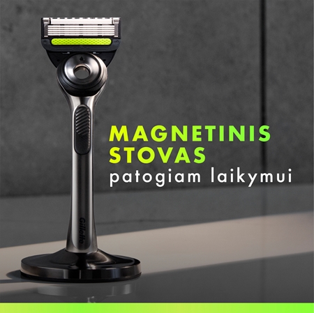 Gillette Labs skutimosi prietaisas su laikikliu + atsarginiai peiliukai