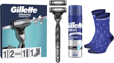 Gillette Mach3 Charcoal dárková sada pro muže