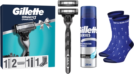 Gillette Mach3 Charcoal dárková sada pro muže