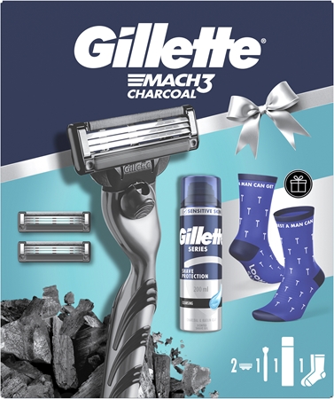Gillette Mach3 Charcoal dárková sada pro muže