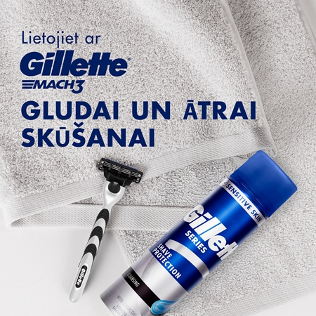 Gillette Mach3 Charcoal Dāvanu komplekts vīriešiem
