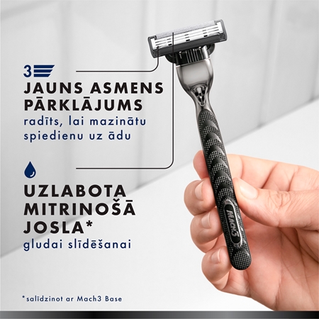 Gillette Mach3 Charcoal Dāvanu komplekts vīriešiem