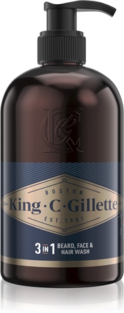 Gillette King C. Beard & Face Wash champô para a barba