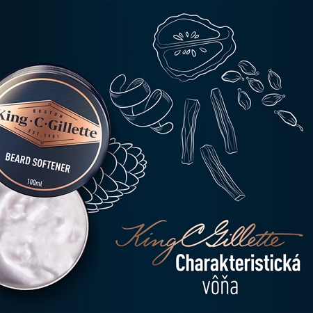 Gillette King C. Soft Beard Balm balzam na fúzy