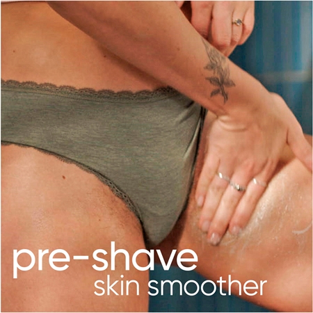 Gillette Satin Care For Pubic Hair&Skin švelnus šveitiklis bikinio zonos linijoms formuoti