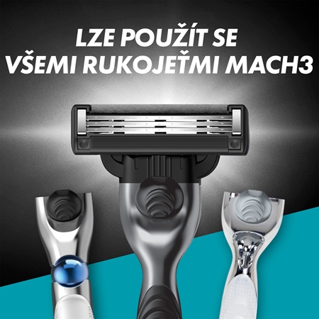 Gillette Mach3 Charcoal náhradní břity