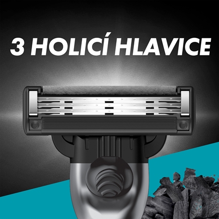 Gillette Mach3 Charcoal náhradní břity