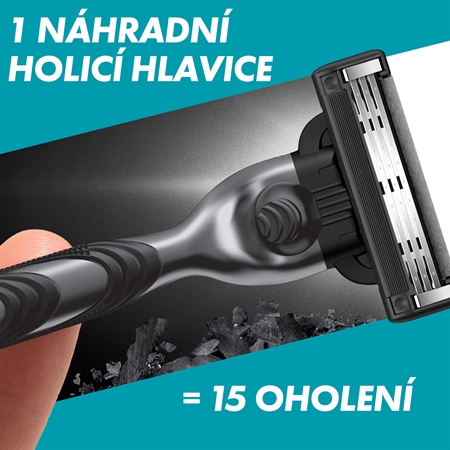 Gillette Mach3 Charcoal náhradní břity