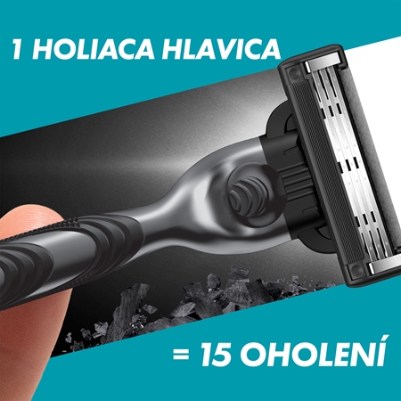 Gillette Mach3 Charcoal holiaci strojček + náhradné hlavice