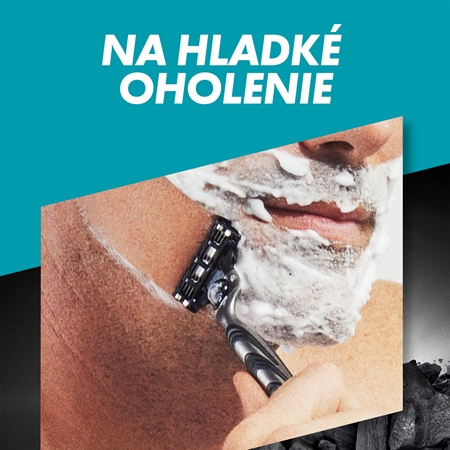 Gillette Mach3 Charcoal náhradné žiletky