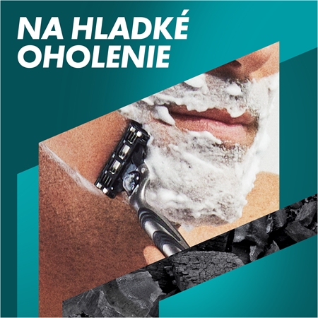 Gillette Mach3 Charcoal holiaci strojček so stojančekom + náhradné hlavice