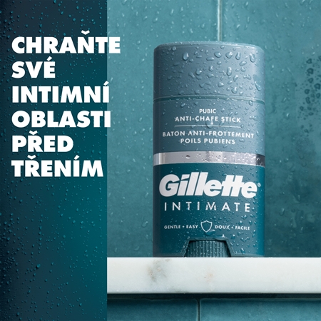 Gillette Intimate Anti-Chafe Stick intimní balzám v tyčince proti svědění a tření v oblasti třísel