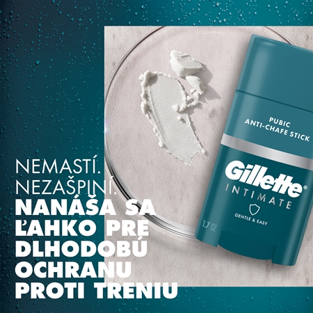 Gillette Intimate Anti-Chafe Stick intímny balzam v tyčinke proti svrbeniu a treniu v oblasti slabín